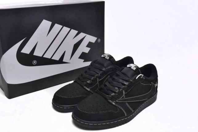 Rep Black Travis Jordan Air x 1 Low Scott Phantom OG DM7866-001 0819